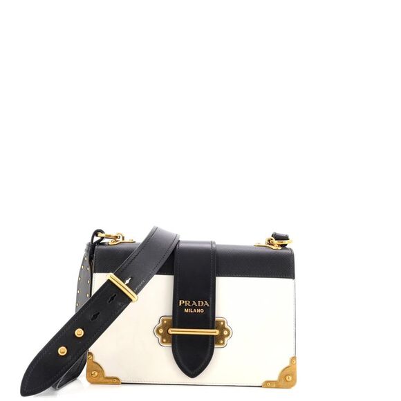 Prada | Bags | Prada Cahier Crossbody Bag Leather And Saffiano Leather ...